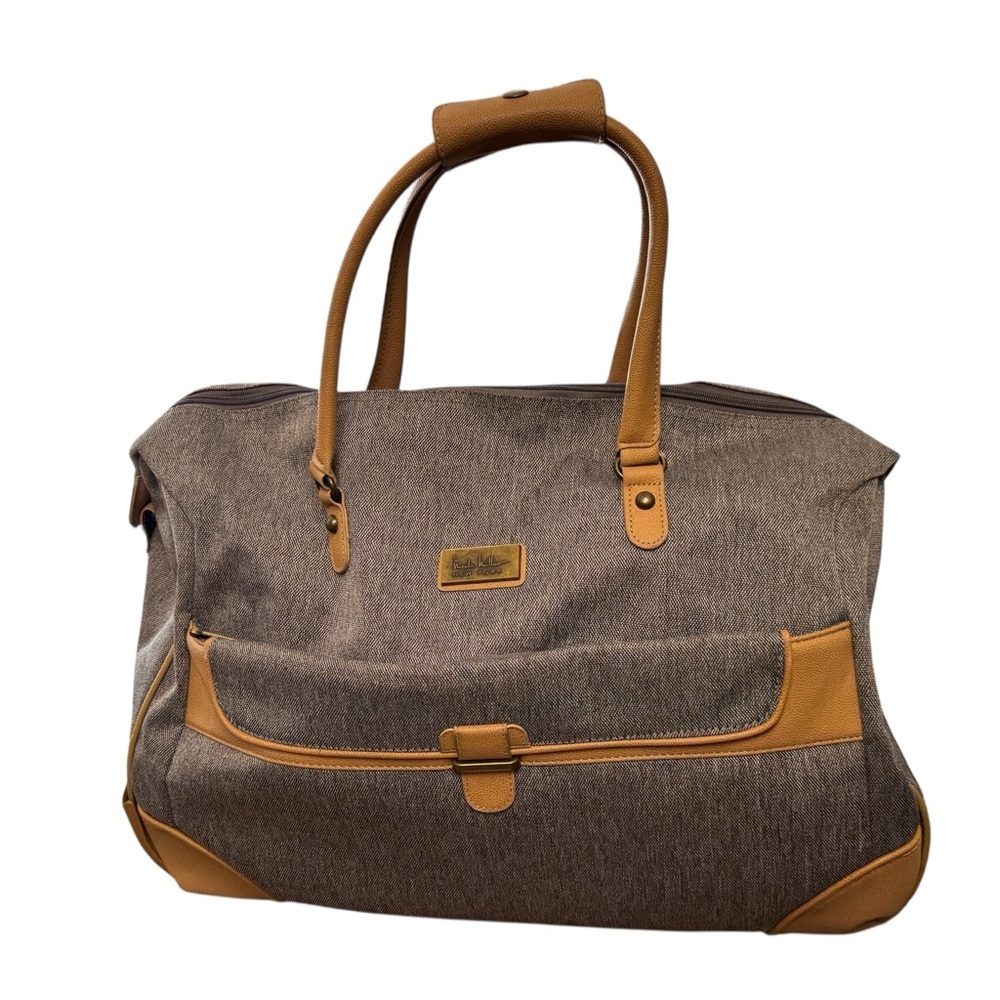 Stylish Nicole Miller New York Gray Weekender Duffel Bag Rolling Luggage Combo